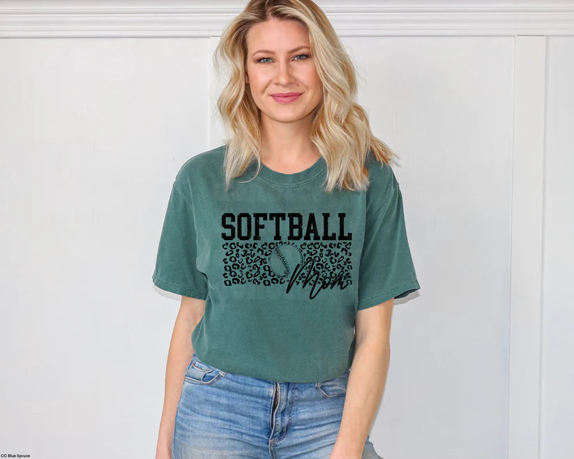 Softball Mom Cheetah Shirt