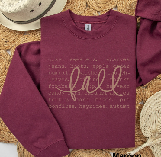 Fall Words Print