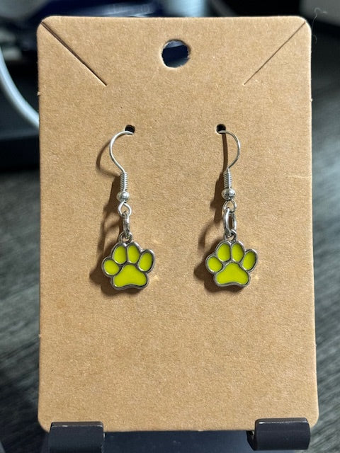 Paw Earrings - Multiple Colors