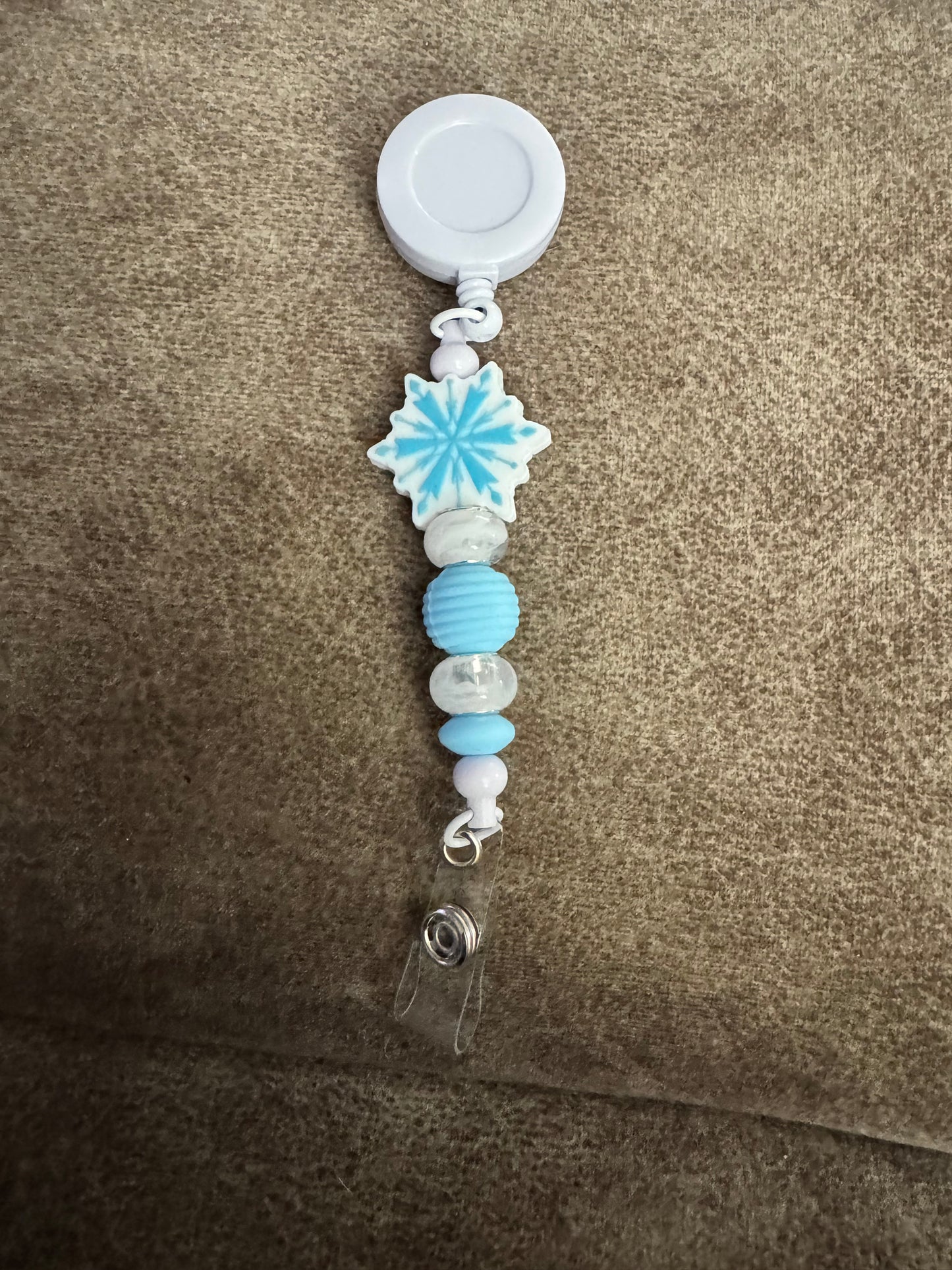 Blue Snowflake Badge Reel