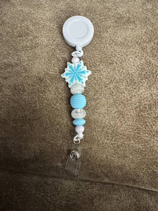 Blue Snowflake Badge Reel