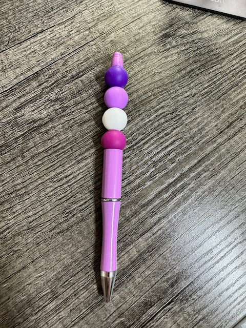 Lavender Silicone Bead Pen