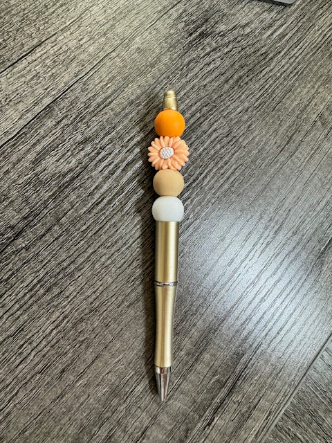 Peach Daisy Pen