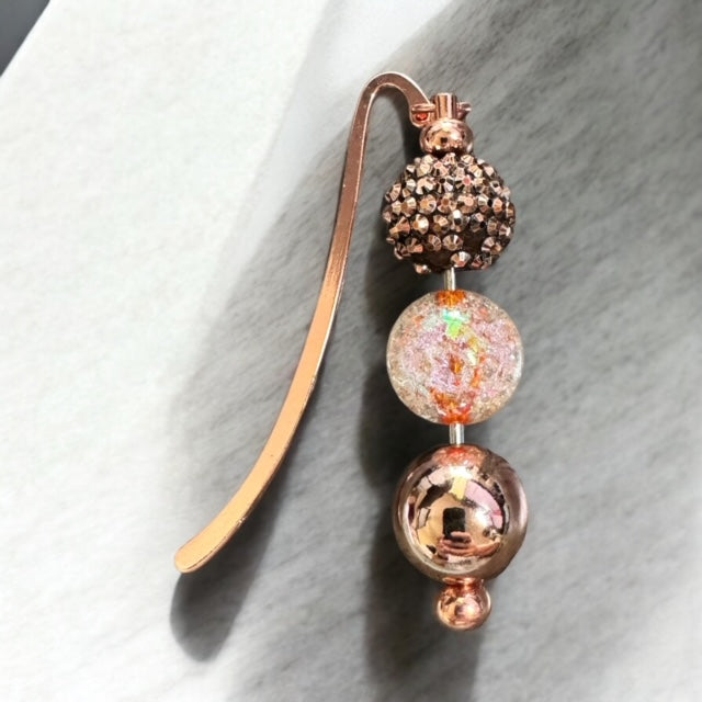 Rose Gold Bead Bookmark