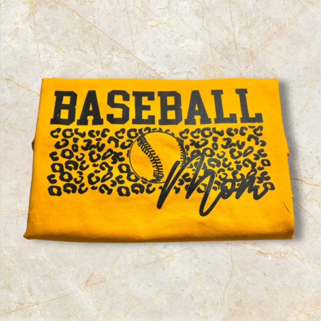 Cheetah Print Baseball Mom Shirt