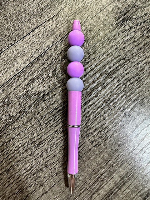 Purple Silicone Bead Pen